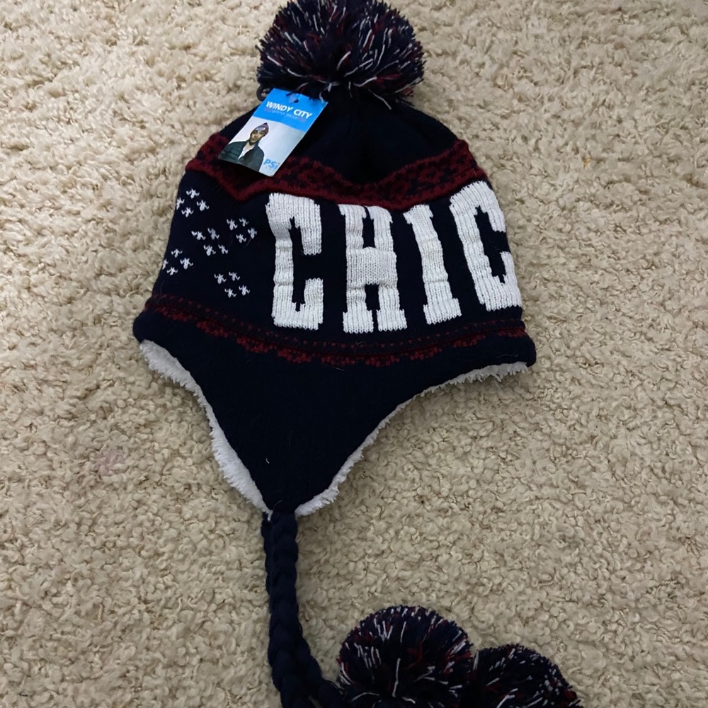 “chicago” winter fuzzy lined hat - unisex
